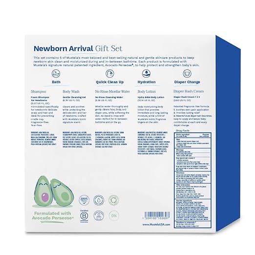 Mustela Newborn Arrival Gift Set - Baby Skincare & Bath Time Essentials - Natural & Plant Based - 5 Items Set - Image 5