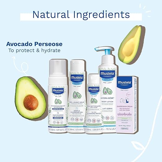 Mustela Newborn Arrival Gift Set - Baby Skincare & Bath Time Essentials - Natural & Plant Based - 5 Items Set - Image 2