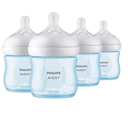 Philips Avent Natural Baby Bottle with Natural Response Nipple, Blue, 4oz, 4pk, SCY900/24 - Image 5