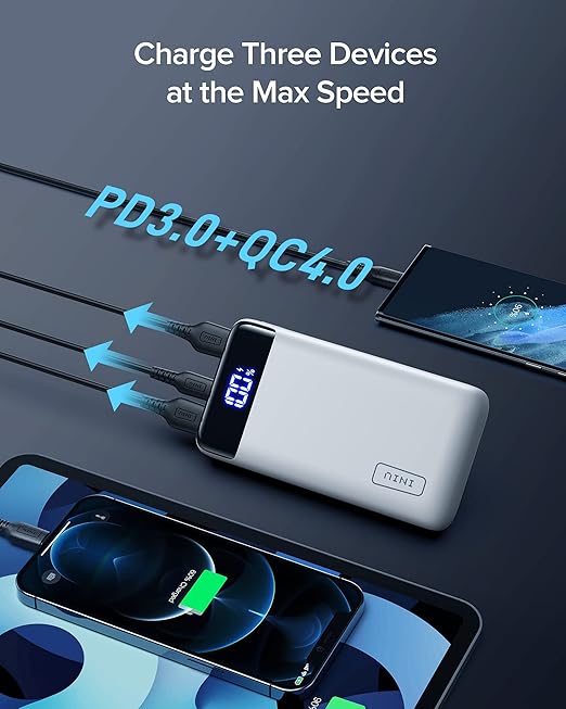 INIU Portable Charger, Smallest 22.5W 20000mAh USB C in & Out Power Bank Fast Charging, PD 3.0+QC 4.0 LED Display Phone Battery Pack Compatible with iPhone 16 15 14 13 Pro Samsung S23 Google iPad etc - Image 4