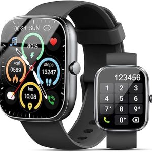 Smart Watch, 1.91" Smartwatch for Men Women (Answer/Make Call), Fitness Tracker with 100+ Sport Modes, IP68 Waterproof, Heart Rate/Sleep Monitor, Spo2, Pedometer, Activity Tracker for Android iOS