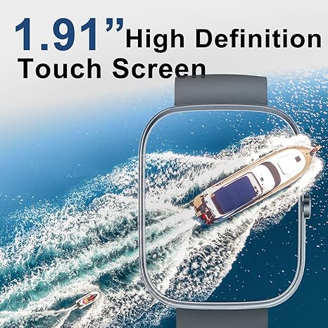 Smart Watch, 1.91" Smartwatch for Men Women (Answer/Make Call), Fitness Tracker with 100+ Sport Modes, IP68 Waterproof, Heart Rate/Sleep Monitor, Spo2, Pedometer, Activity Tracker for Android iOS - Image 2