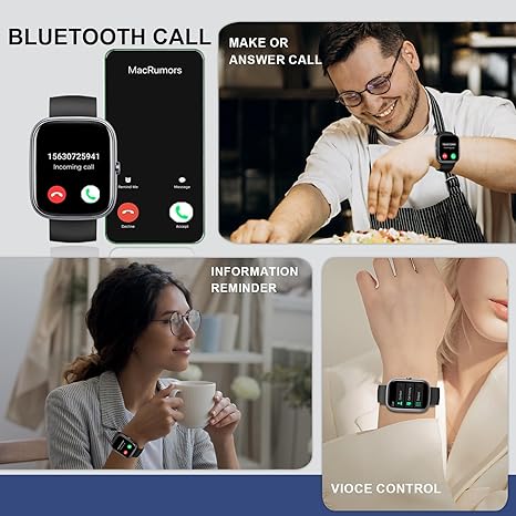 Smart Watch, 1.91" Smartwatch for Men Women (Answer/Make Call), Fitness Tracker with 100+ Sport Modes, IP68 Waterproof, Heart Rate/Sleep Monitor, Spo2, Pedometer, Activity Tracker for Android iOS - Image 3